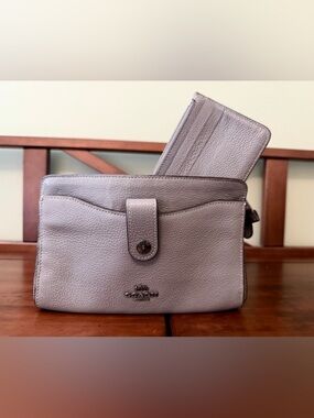 Coach Noa Pop-Up Messenger bag  Gray with Matching Wallet 53520